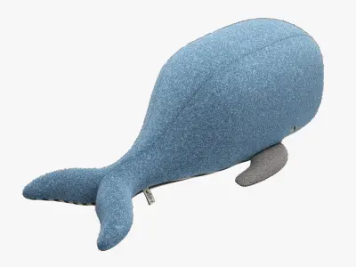 Carapau JO and EMMA Stuffed Toy Whale Low-poly 3D model