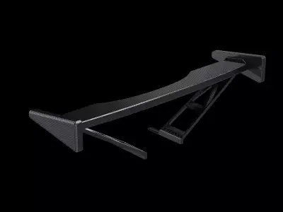 Spoiler tuning part industrial auto carbon style 3D model