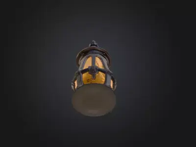 hanging lantern Low-poly 3D model