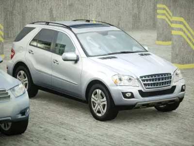 6 Low Poly hybrid SUVs Low-poly 3D model