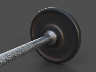 Futuristic Barbell Low-poly 3D model