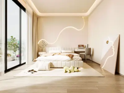 Modern Bedroom 3D Model 3D model