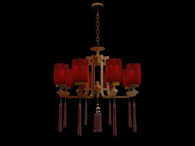 Chinese palace lantern  Low-poly 3D model get