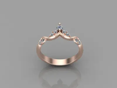 Solitaire Ring SR70 Version 1 3D model