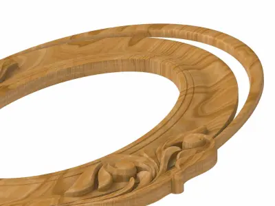 Carved picture frame STL 3D model 10