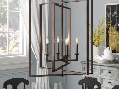 Maisie 4-Light Candle Style Chandelier - 2 Colour Low-poly 3D model