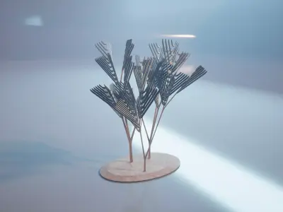 Conceptual shrub S1Cv6 Low-poly 3D model
