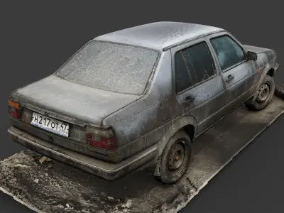 Volkswagen Jetta 1990 RAW Scan 3D model