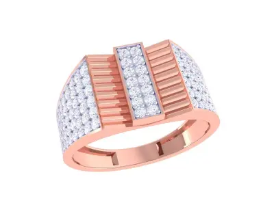 Mens gemstone diamond men Ring with details images 13 3D print model