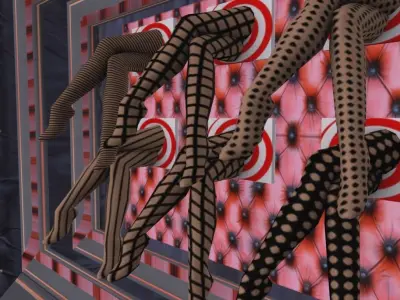 ShopFront Contents Legs Low-poly 3D model