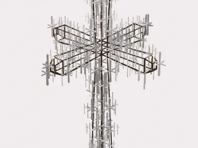  Cross monument 3D model