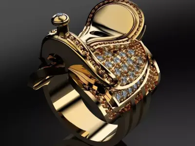 Horse Saddle Ring 3D print model