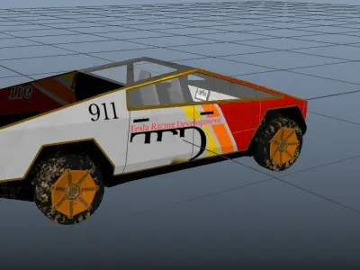 Cyber Truck 3D Model Modified Edition Game Ready Low-poly 3D model