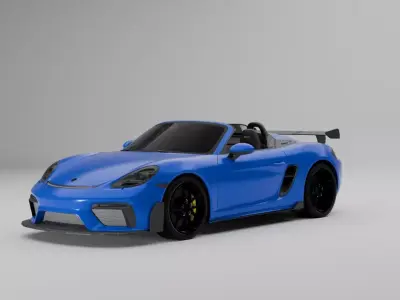 Porsche 718 Spyder GT4 RS Low-poly 3D model