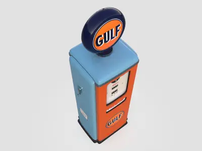 Vintage GULF Gas Pump 1948  3D model