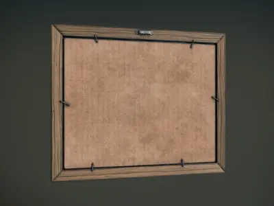 Vintage Framed Painting Set 3D Model Collection