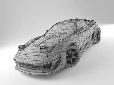 Supra toyota Low-poly 3D model
