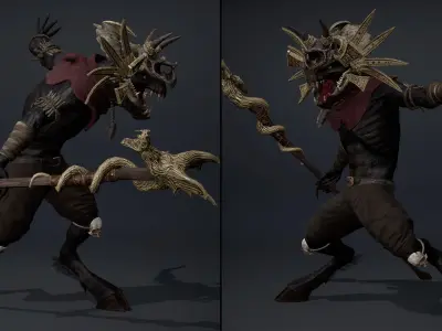 Ghost Mage Arm2 Low-poly 3D model