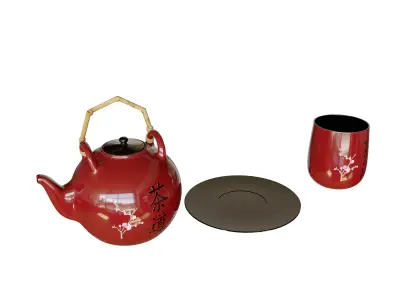 Japanese Tea Set 3D model