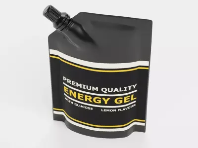 Energy Gel - Product Concept Packaging Low-poly 3D model