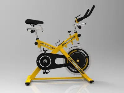Stationary Spinning Bike 3D model