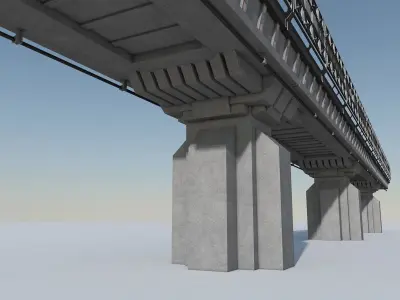 Sci fi Bridge 3D model