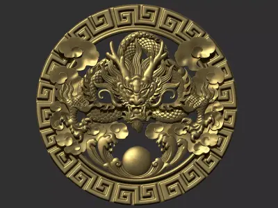 dragon pendant 3D print model shop