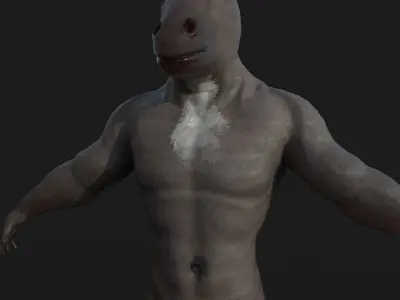 Horse man Creature Model with PBR n Arnold Textures n Xgen Fur Low-poly 3D model