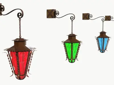 Decorative Lantern Low-poly 3D model