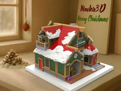Elf Workshop  Christmas Fantasy House 3D Model 3D model