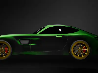 Mercedes AMG GTs Low-poly 3D model