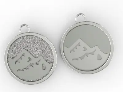 Earth Symbol Pendant Elements 3D print model