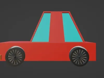Low Poly Car Low-poly 3D model