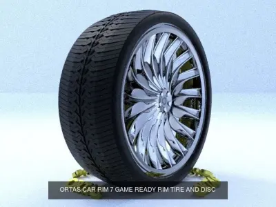 ORTAS CAR RIM 6-7-8-9-10 GAME READY RIM TIRE AND DISC 3D Model Pack