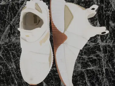 PUMA 3D SHOES - HIGH Low-poly 3D model