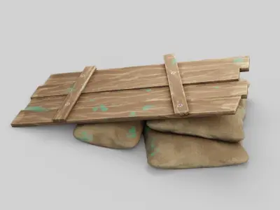 Stylized Ramp Low-poly 3D model