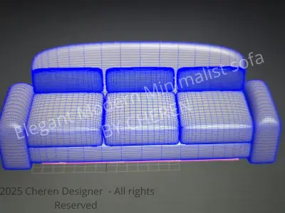 Luxury Modern Minimalist Sofa  3D model
