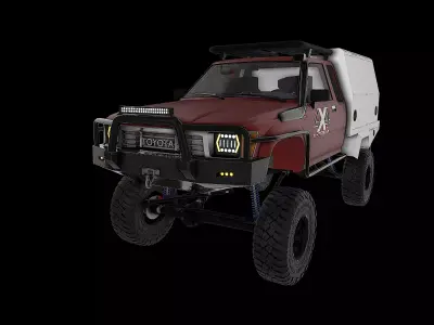 Toyota Hilux Ln106 1989 Low-poly 3D model