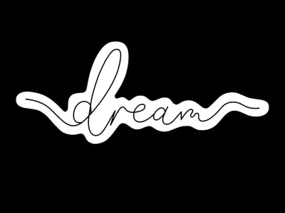 Dream Neon Sign 3D model