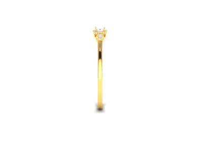 Solitaire Wedding Engagement Ring 3dm STL FBX OBJ Render Details 3D print model