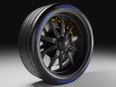 SPORT GOOD YEAR TYRE WITH DISK BRAKES 3D model