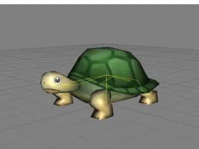 Lowpoly Animal Cartoon - Turtle Low-poly 3D model