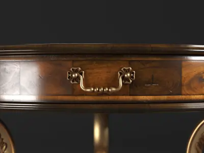 Oyster round table  highpoly 3D model