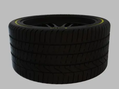 Miniature Enkei RPF1RS Rim and Tire - 3D Print - No Textures 3D print model