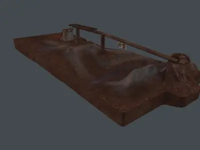 THE SKINNY LOG JUMP Low-poly 3D model