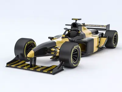 Formula 1 car model 09 Low-poly 3D model