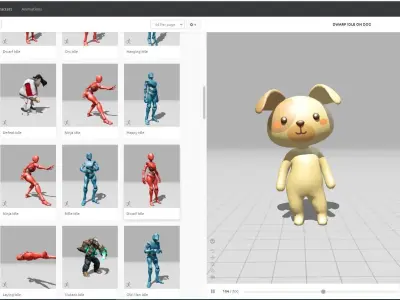 Little Animal Pack Animated Low-poly 3D model
