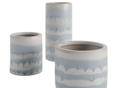 Light Sky Blue or White Vase 3D model