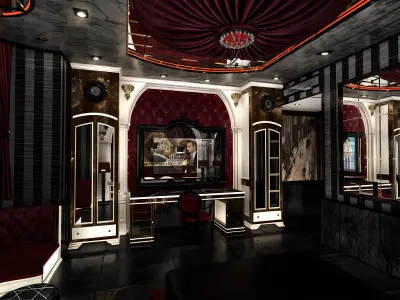 Luxurious and Elegant Hotel Room Design Low-poly 3D model