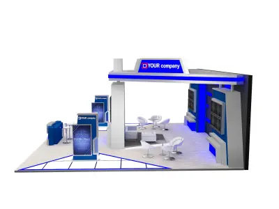 Booth Exhibition Stand a597b 3D model
